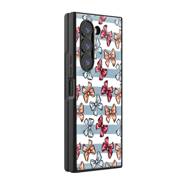 Pastel Bow Samsung Z Fold Glass Case