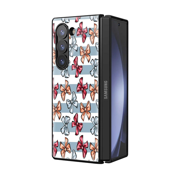 Pastel Bow Samsung Z Fold Glass Case