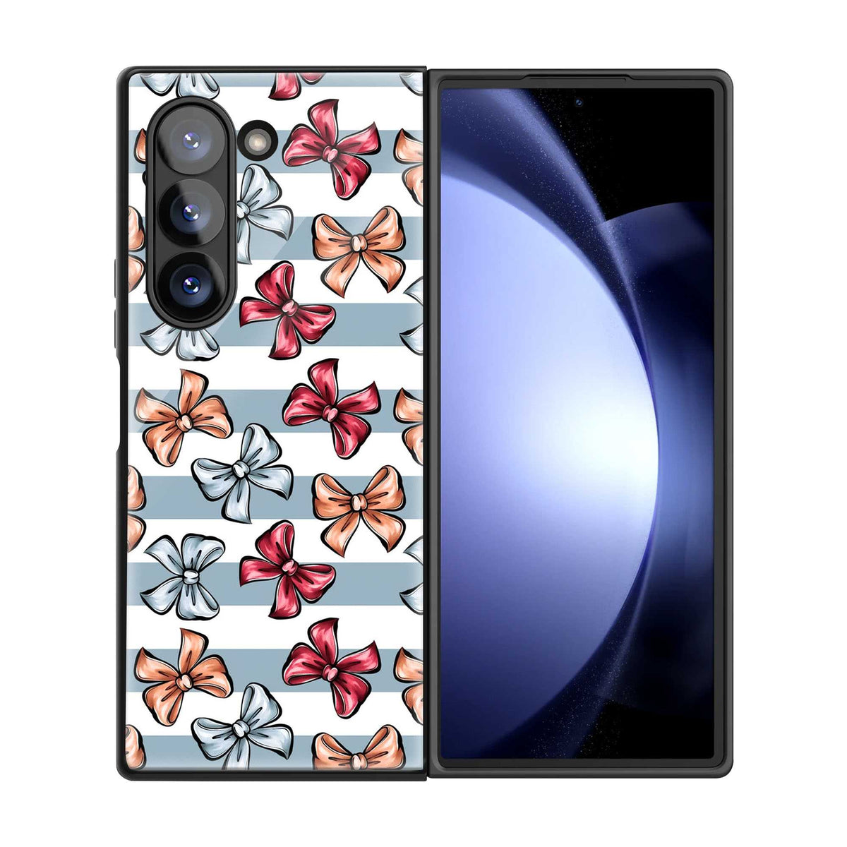 Pastel Bow Samsung Z Fold Glass Case