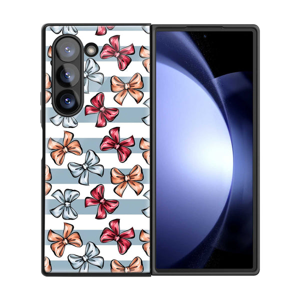 Pastel Bow Samsung Z Fold Glass Case