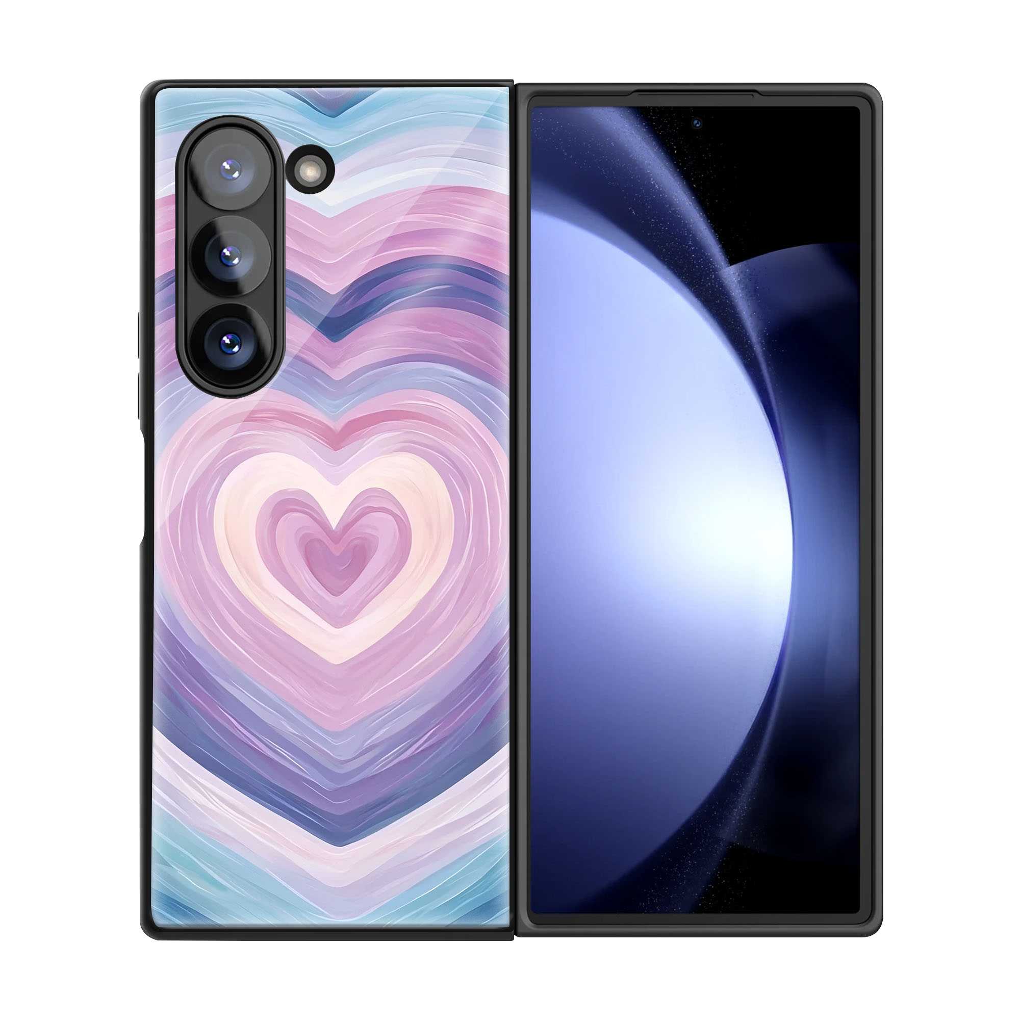 Pastel Heart Samsung Z Fold Glass Case