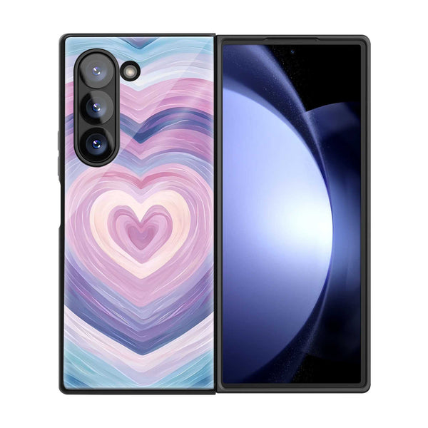 Pastel Heart Samsung Z Fold Glass Case