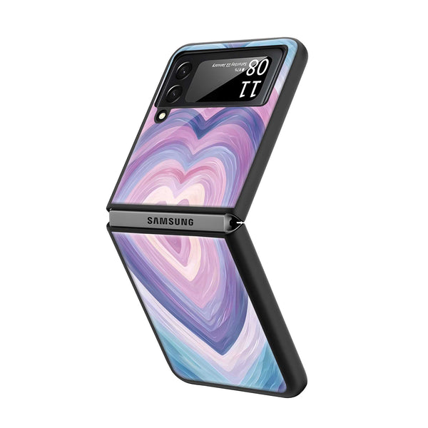 Pastel Heart Samsung Z Flip Glass Case