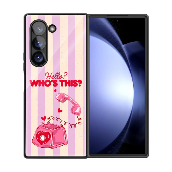 Pastel Love Call Samsung Z Fold Glass Case
