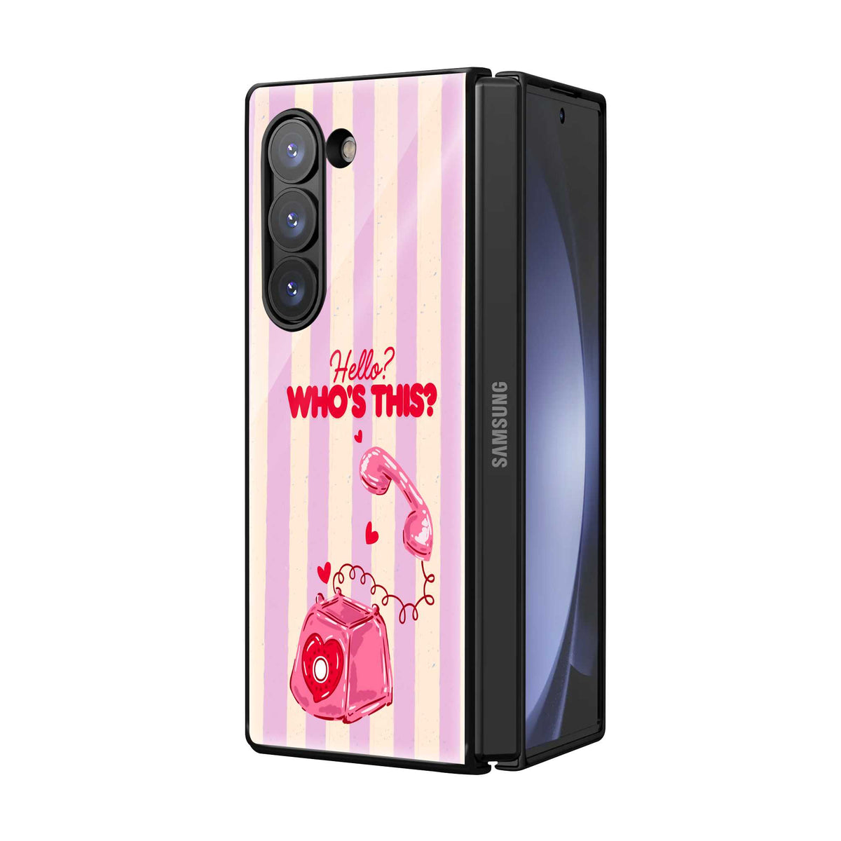 Pastel Love Call Samsung Z Fold Glass Case