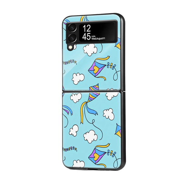 Pastel Sky Samsung Z Flip Glass Case