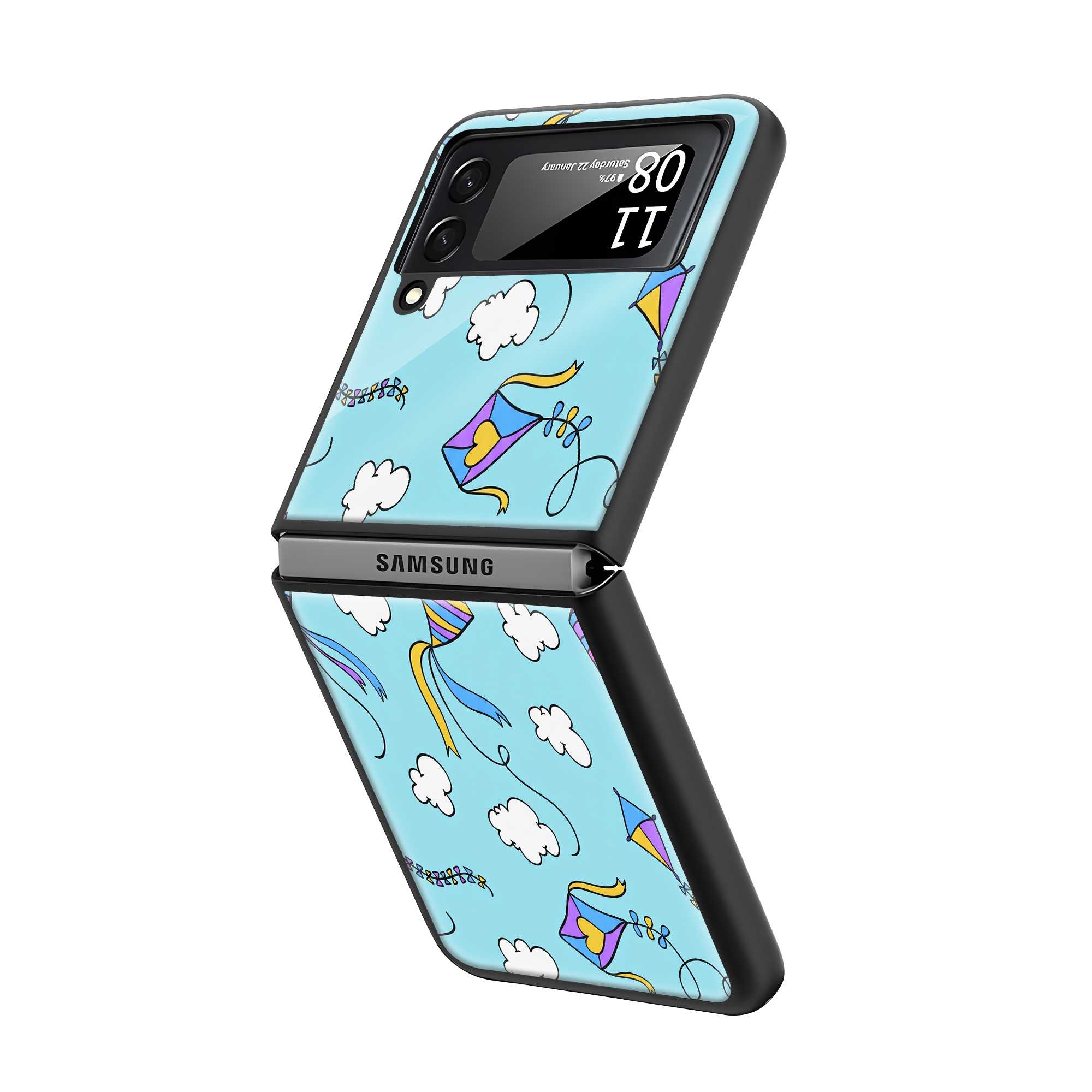 Pastel Sky Samsung Z Flip Glass Case