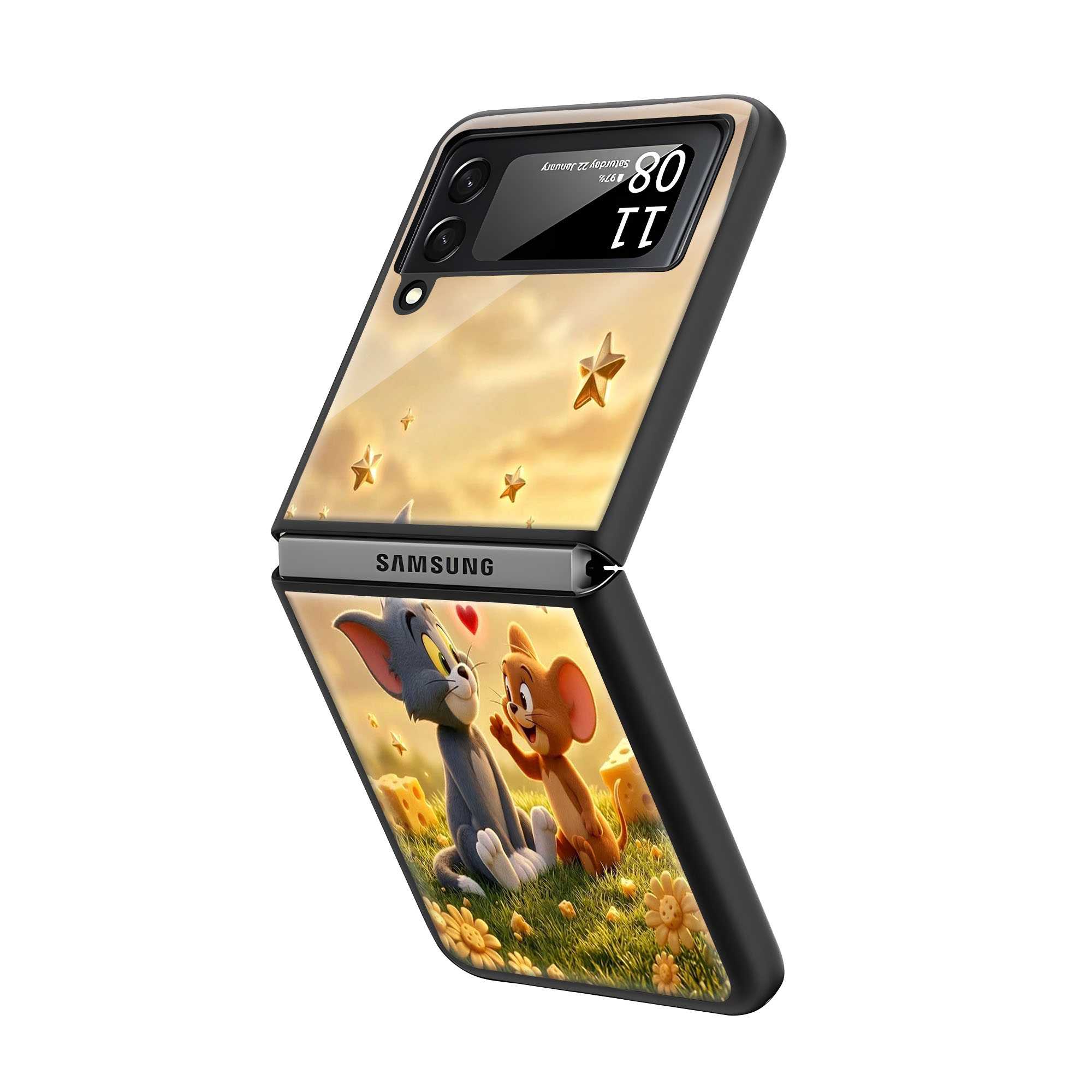 Paws & Hearts Samsung Z Flip Glass Case Secondary image
