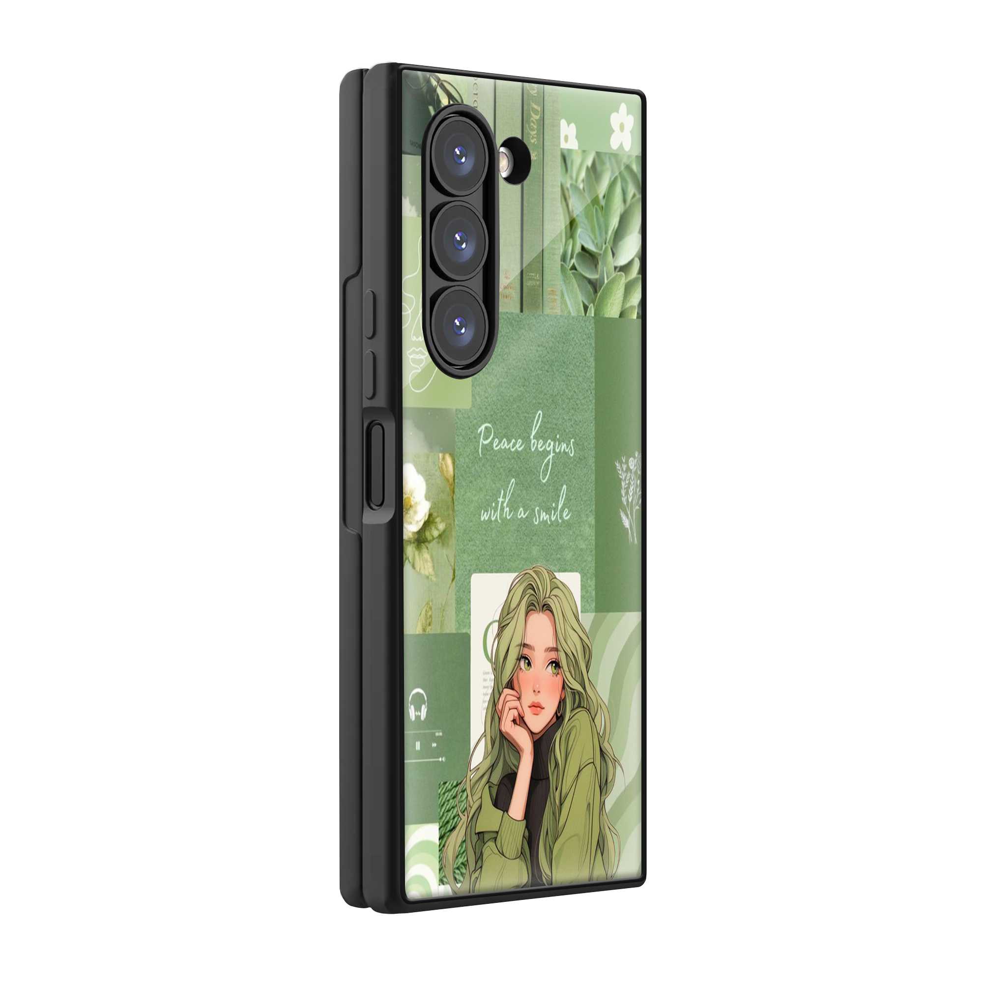 Peace Begins Samsung Z Fold Glass Case