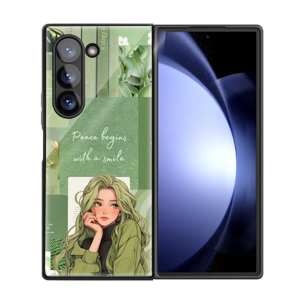 Peace Begins Samsung Z Fold Glass Case