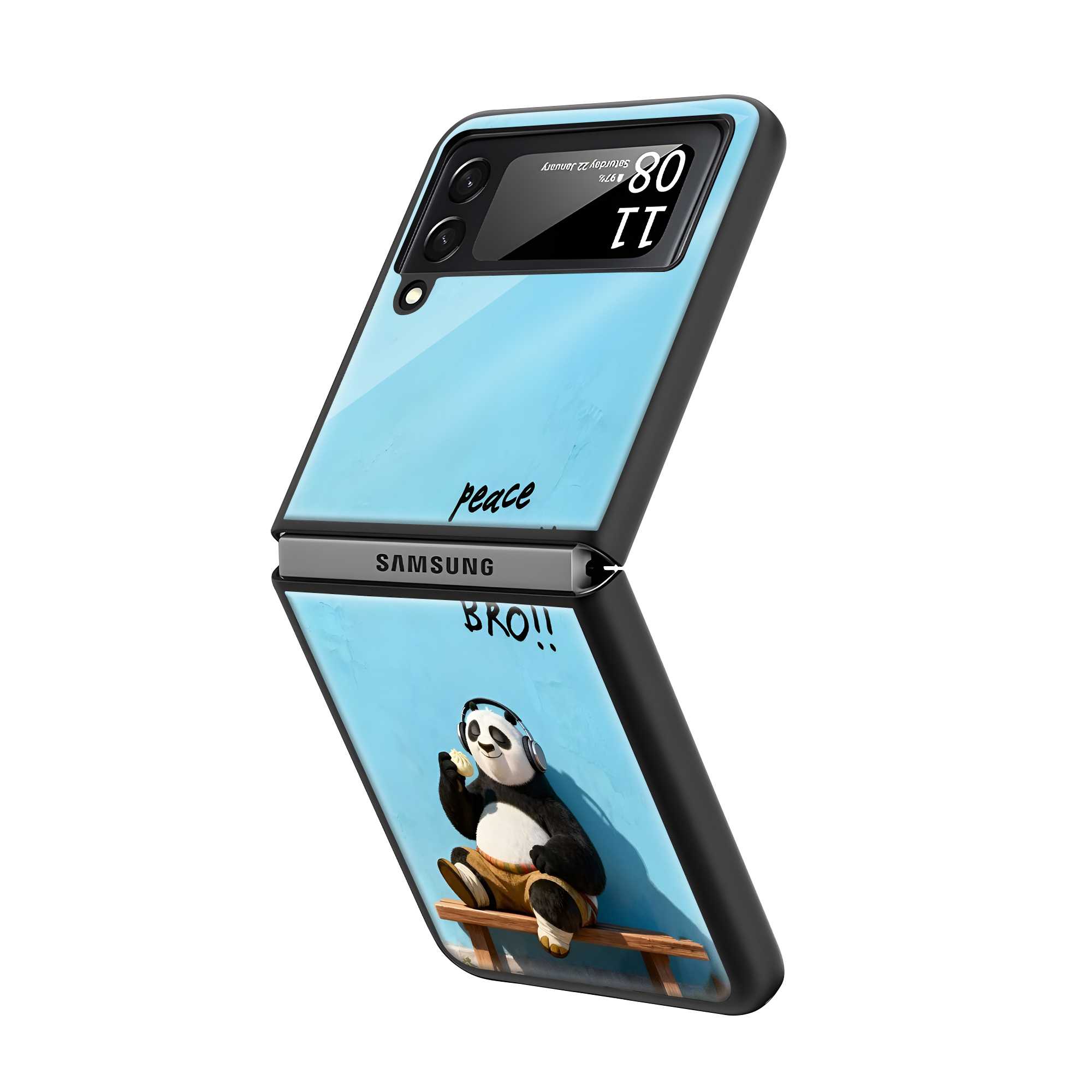 Peace Bro Samsung Z Flip Glass Case