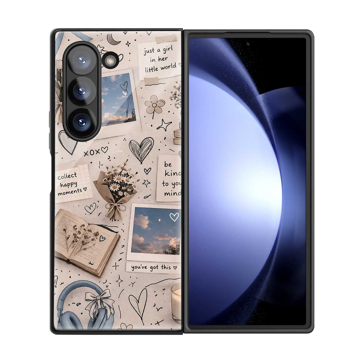 Peaceful Doodles Samsung Z Fold Glass Case