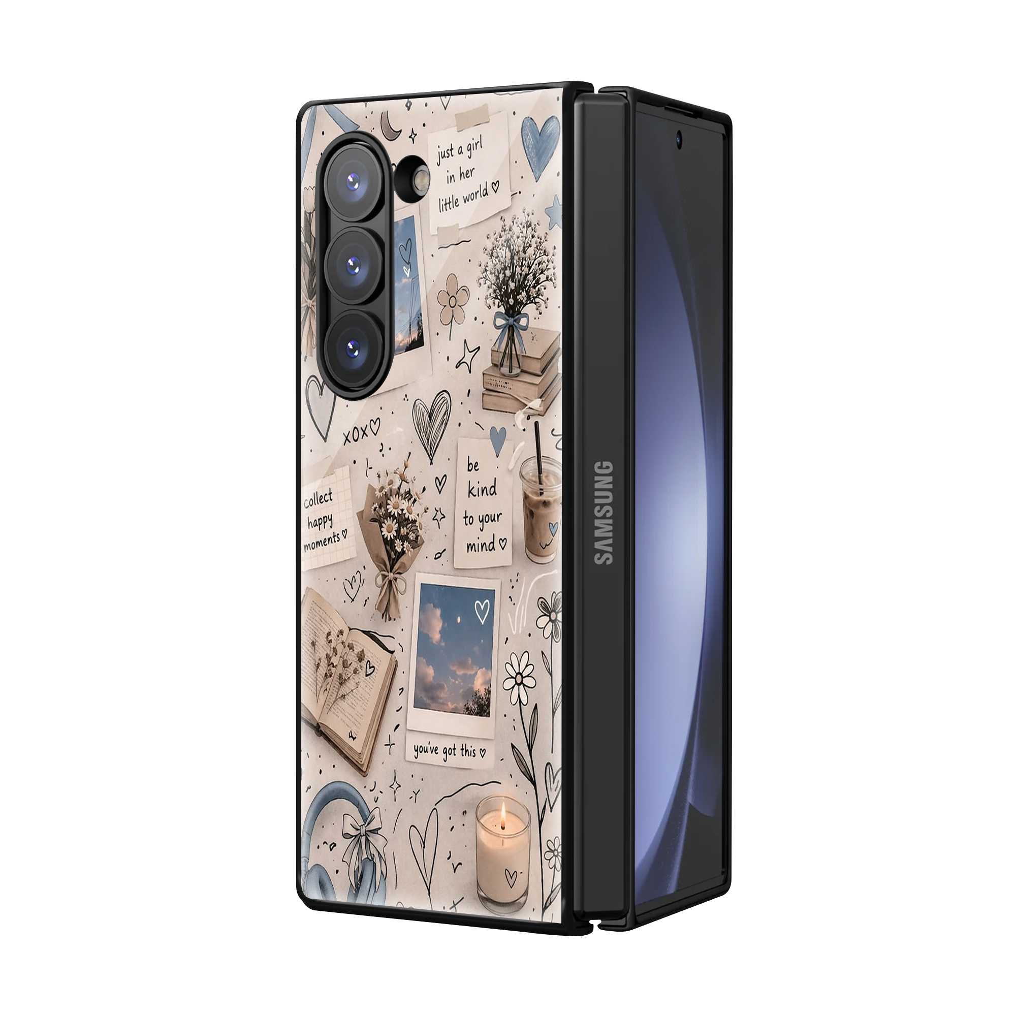 Peaceful Doodles Samsung Z Fold Glass Case Secondary image
