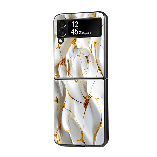 Pearl Wave Samsung Z Flip Glass Case