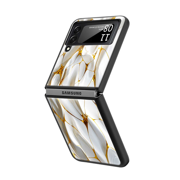 Pearl Wave Samsung Z Flip Glass Case