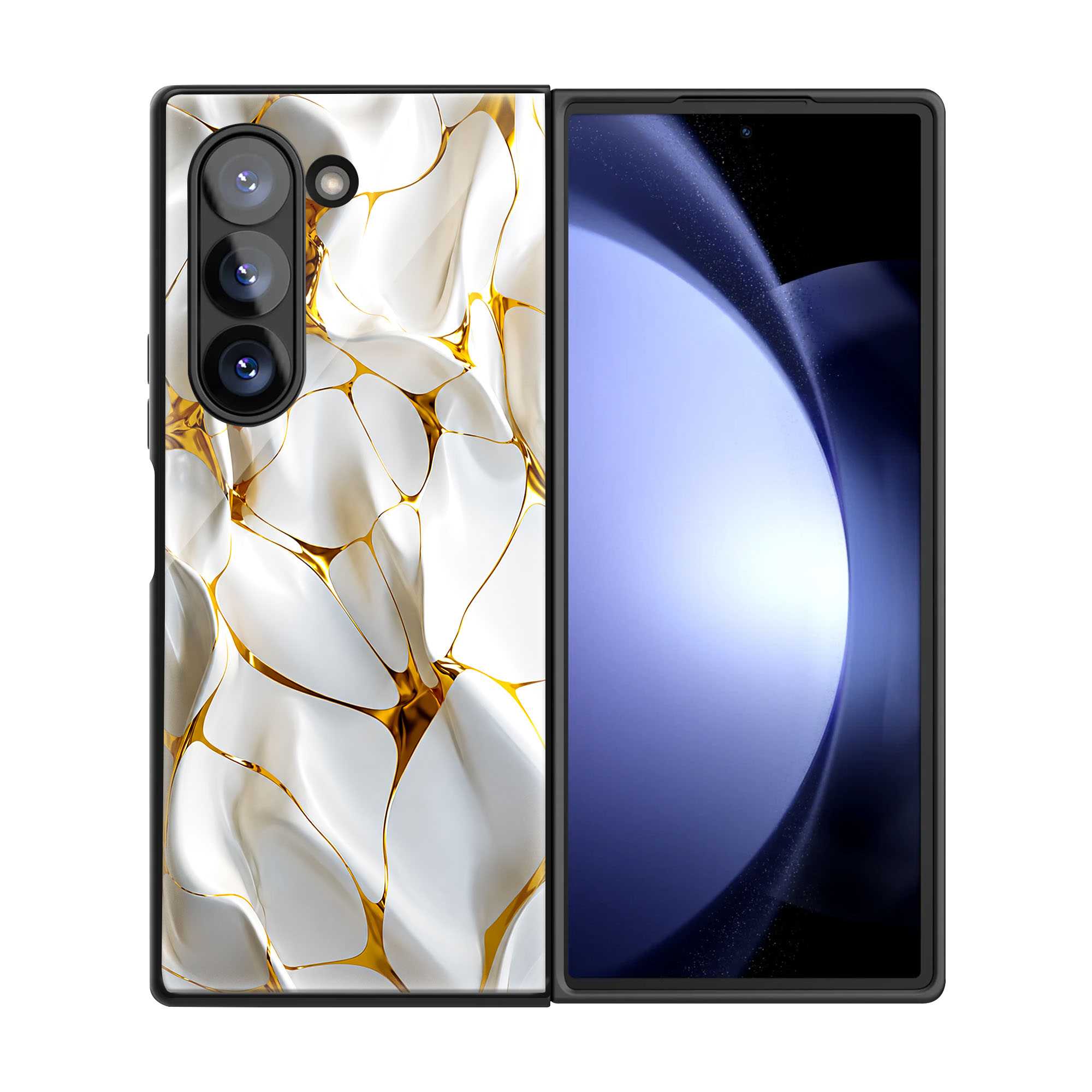 Pearl Wave Samsung Z Fold Glass Case