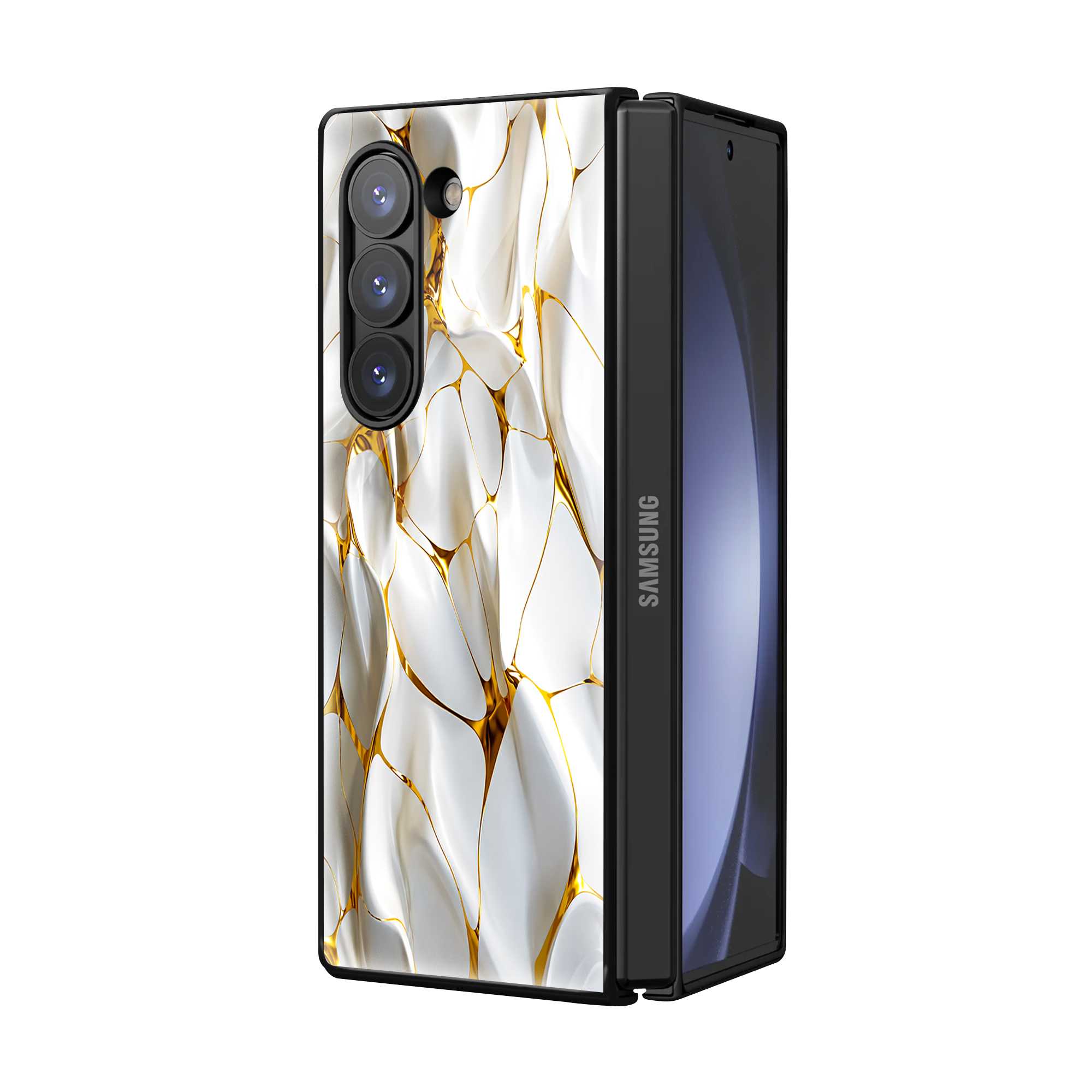 Pearl Wave Samsung Z Fold Glass Case