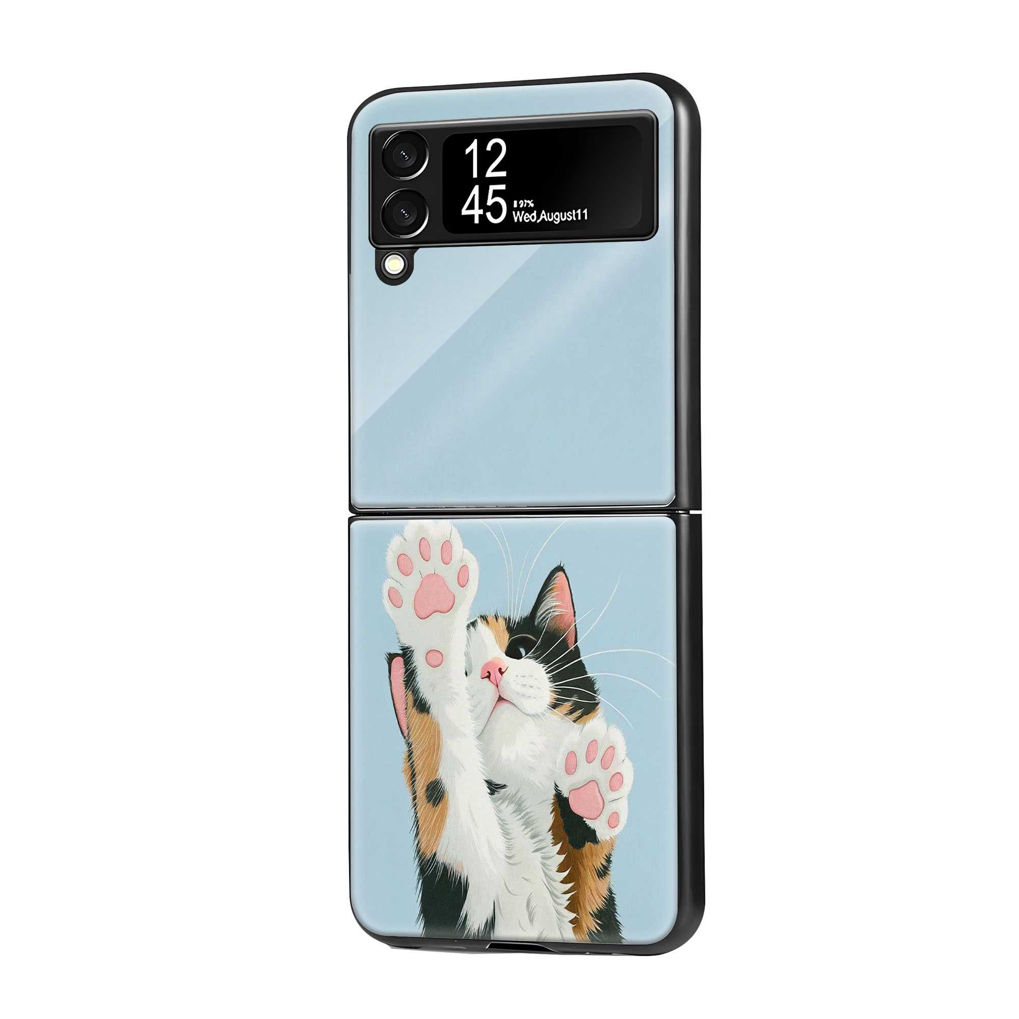 Peek-a-Paw Samsung Z Flip Glass Case