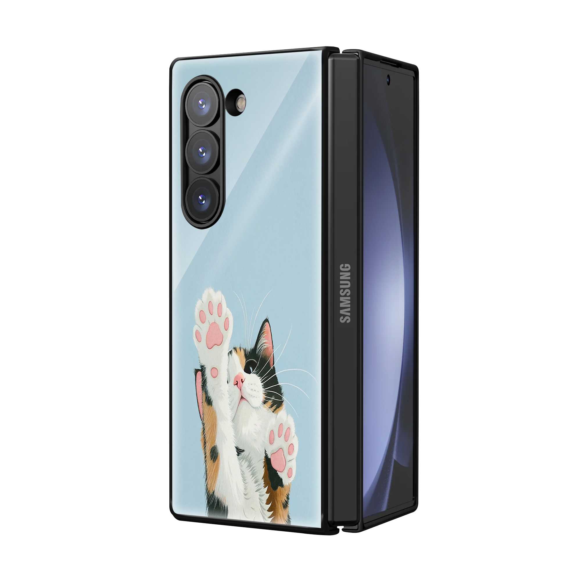 Peek-a-Paw Samsung Z Fold Glass Case
