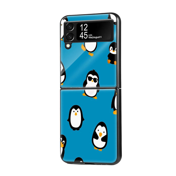 Penguin Samsung Z Flip Glass Case