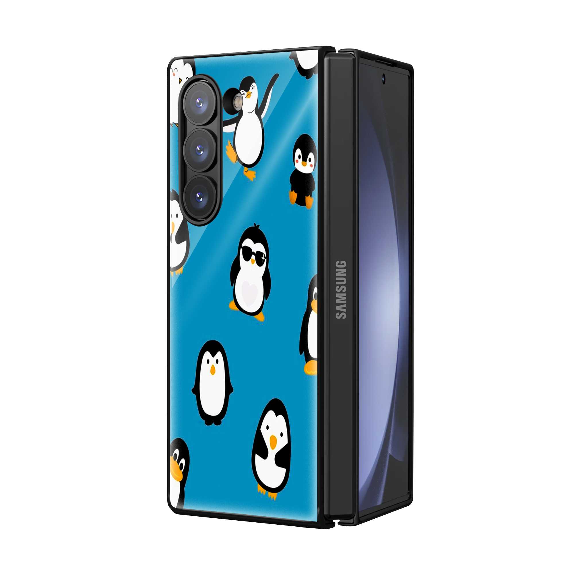 Penguin Samsung Z Fold Glass Case