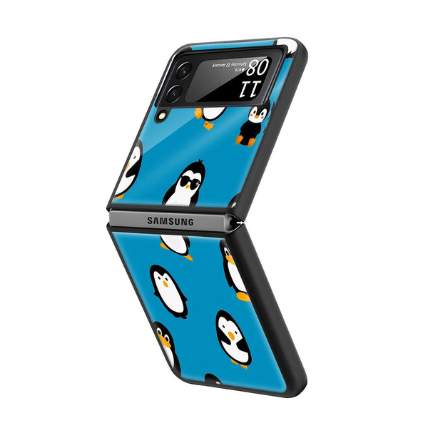 Penguin Samsung Z Flip Glass Case