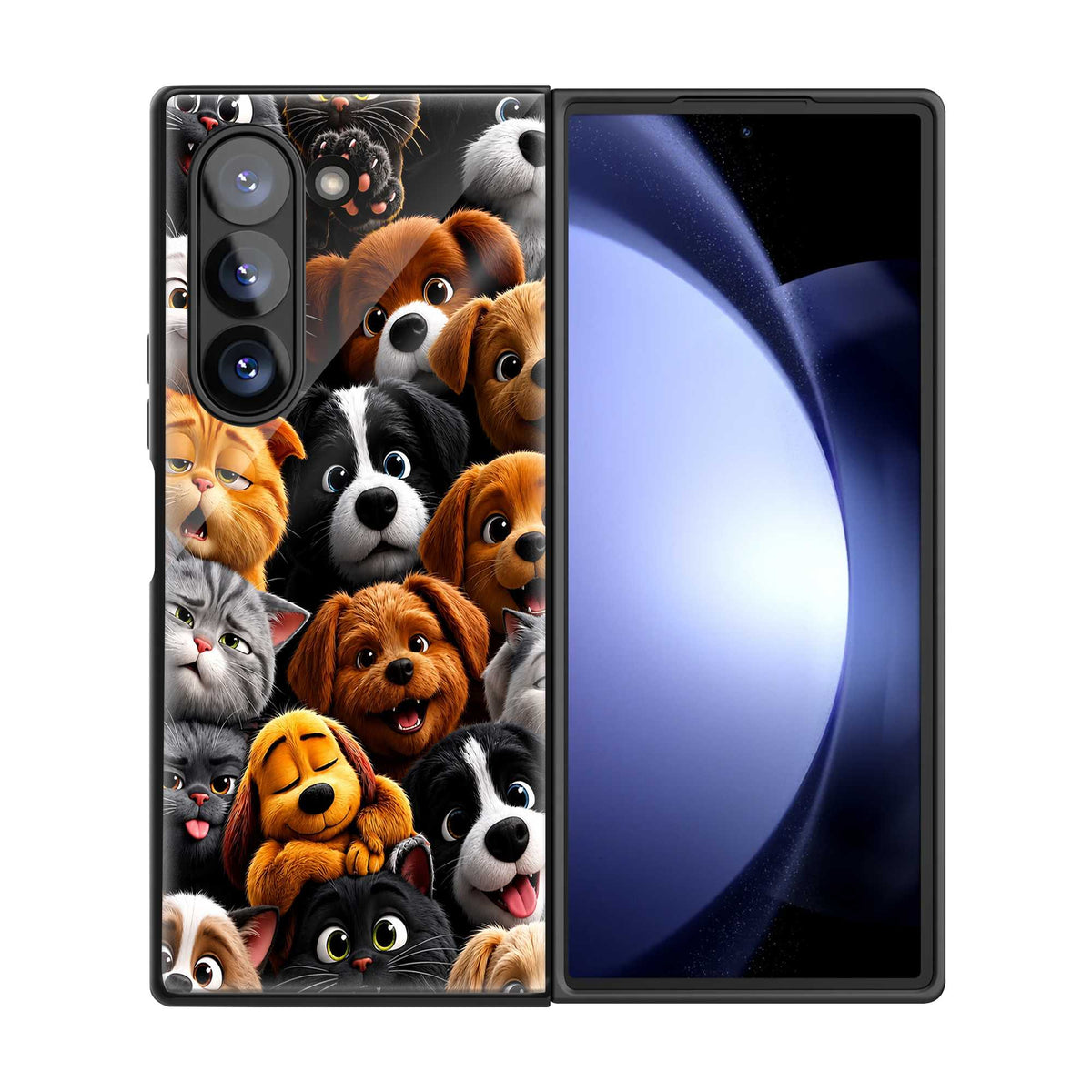 Pet Party Samsung Z Fold Glass Case