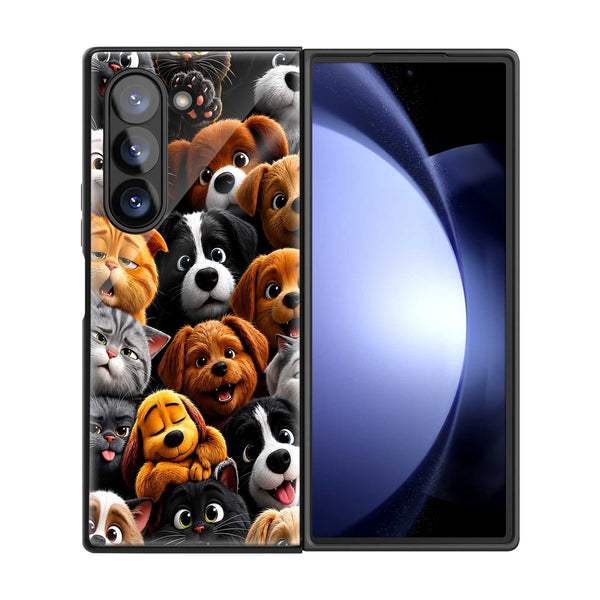 Pet Party Samsung Z Fold Glass Case