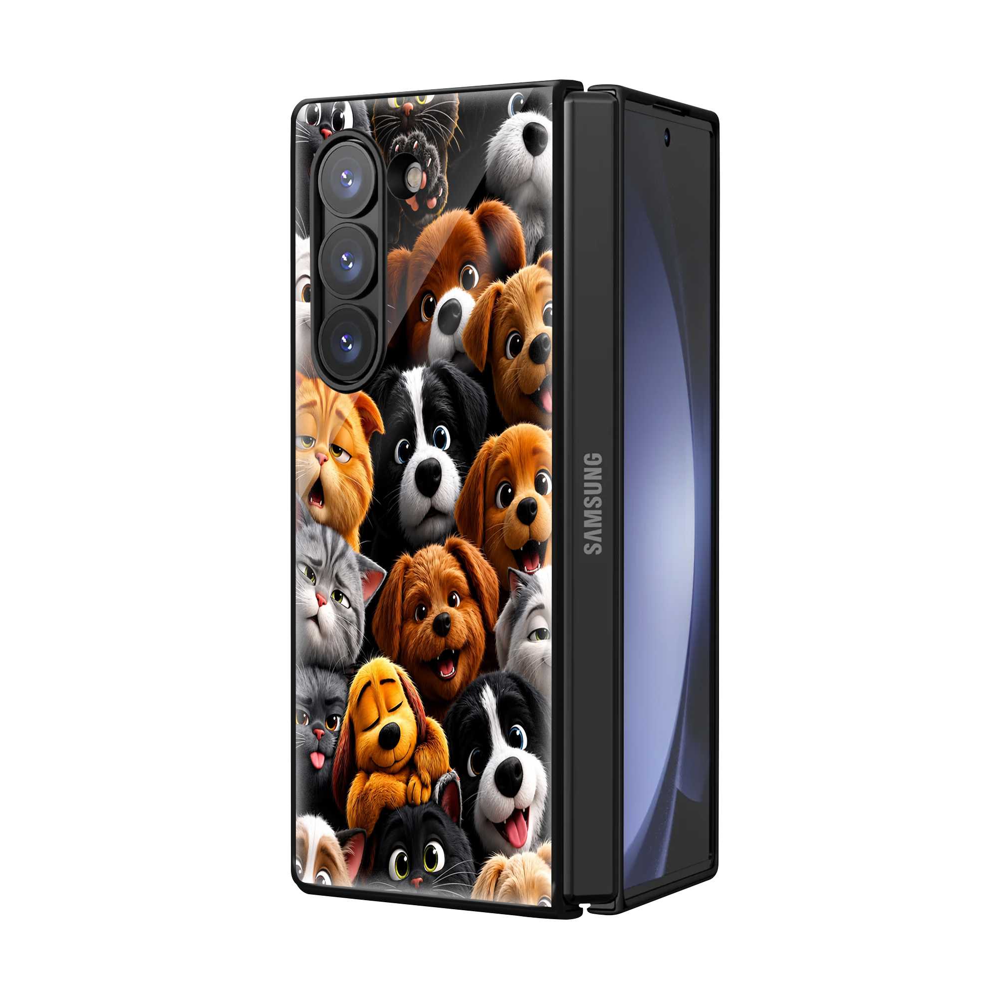 Pet Party Samsung Z Fold Glass Case Secondary image