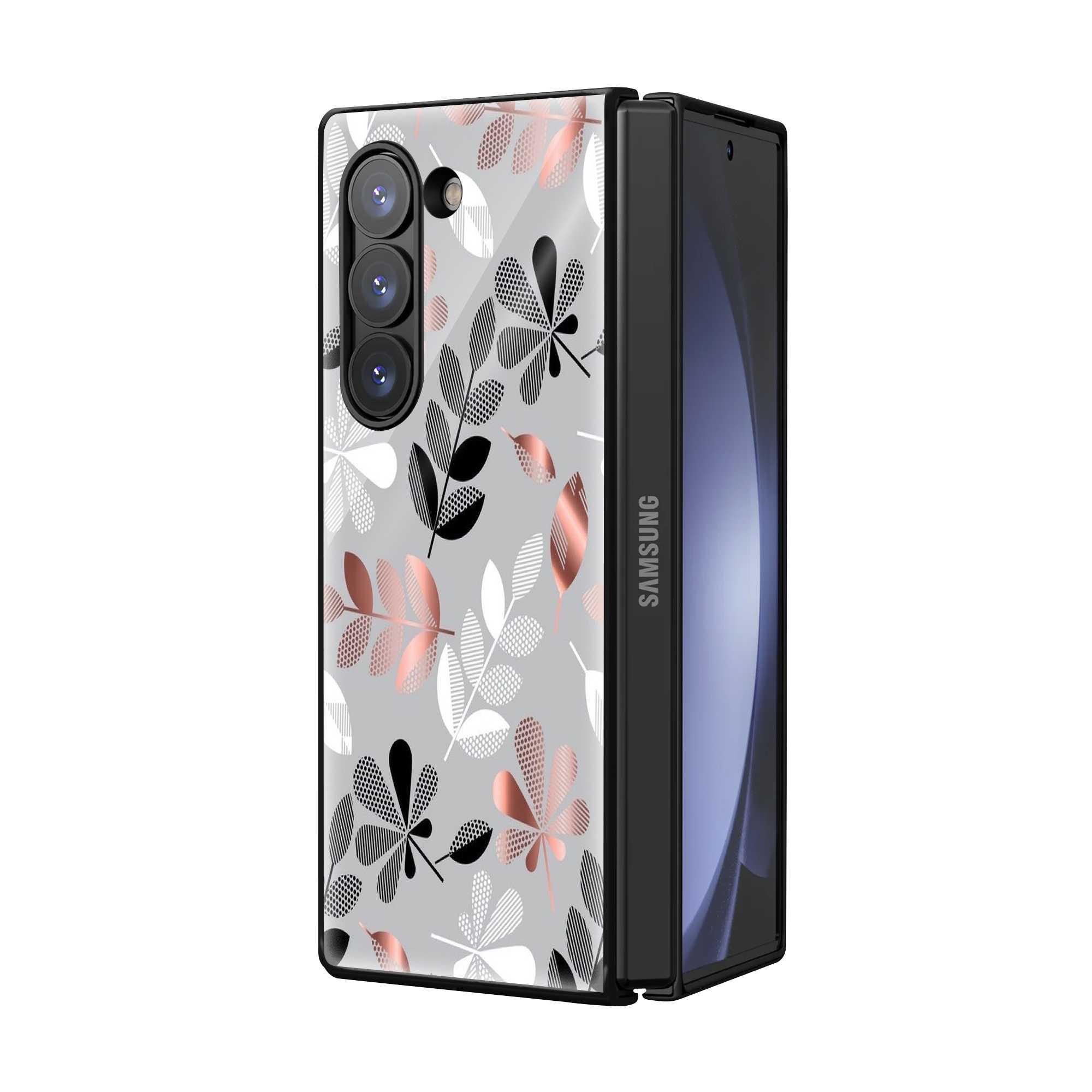 Petal Pattern Samsung Z Fold Glass Case