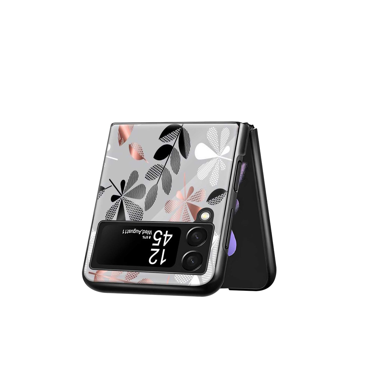 Petal Pattern Samsung Z Flip Glass Case