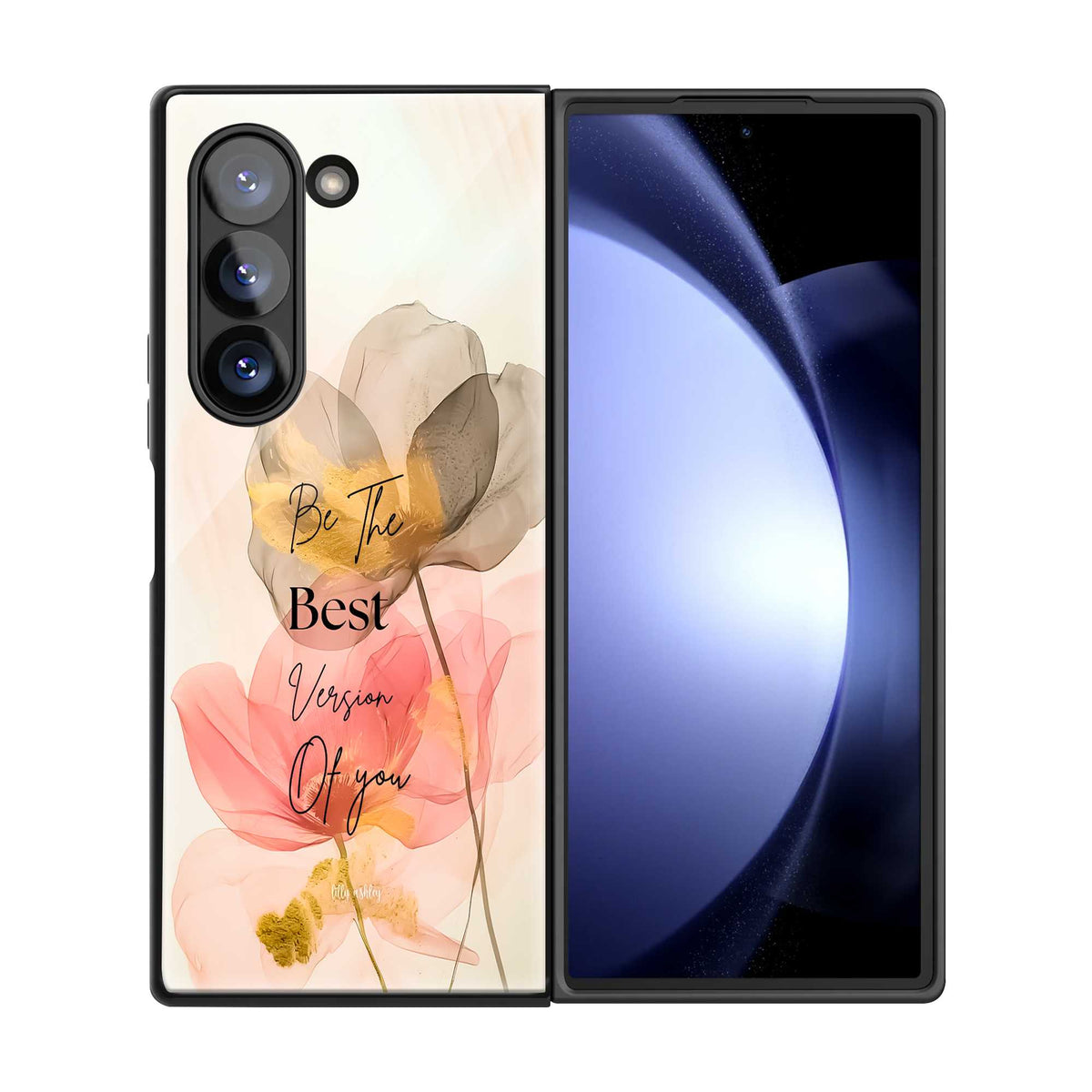 Petal Poetry Samsung Z Fold Glass Case