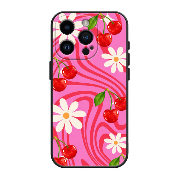 Pink Swirl Cherry Silicone Case