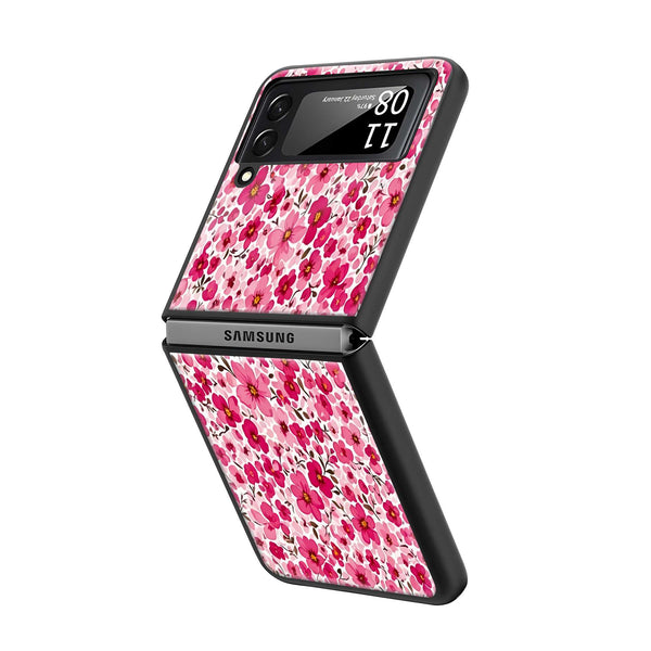 Pink Blossom Samsung Z Flip Glass Case