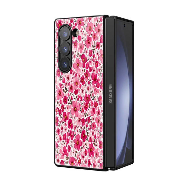 Pink Blossom Samsung Z Fold Glass Case