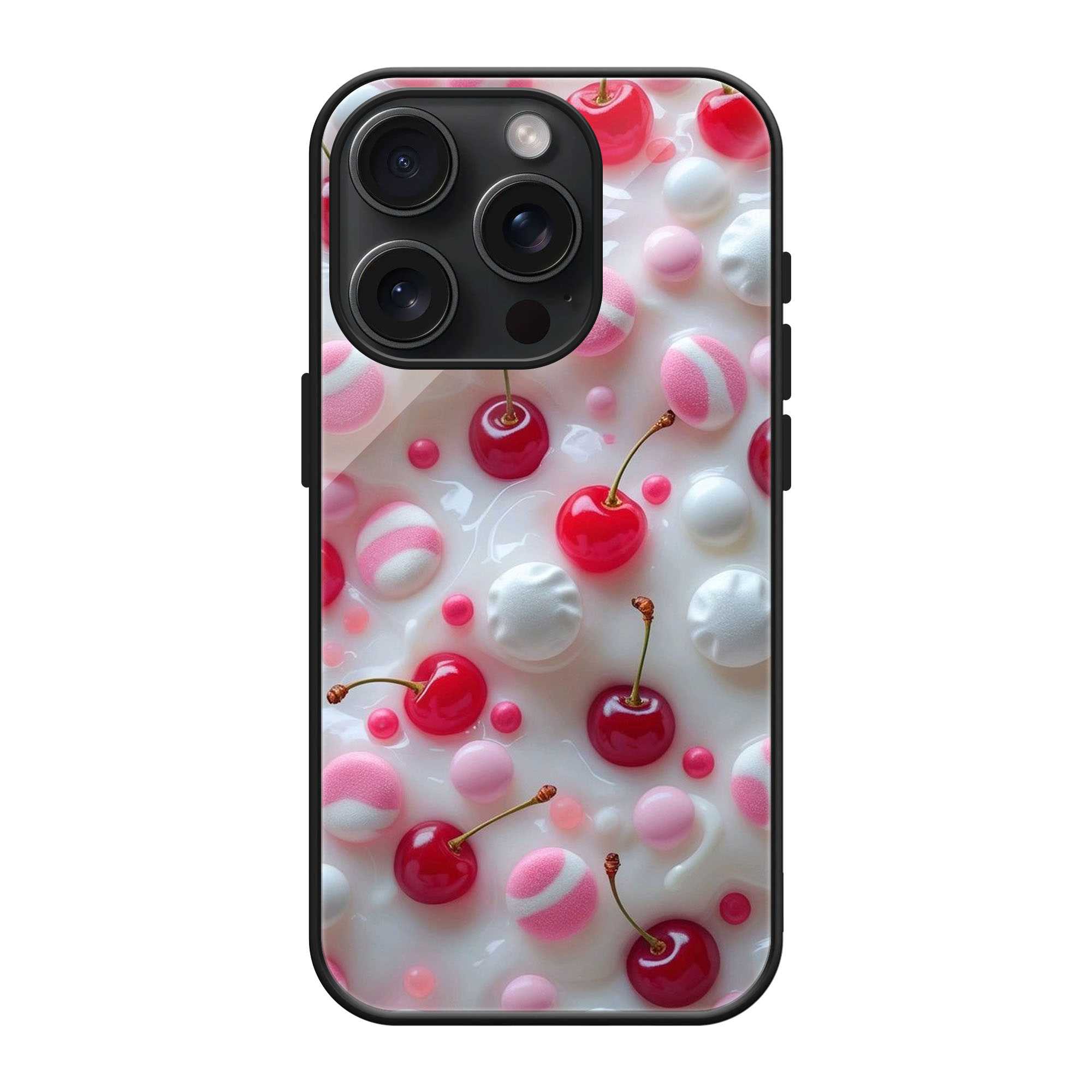 Pink Cherry Glass Case