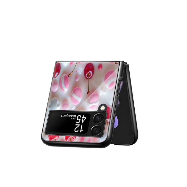 Pink Cherry Samsung Z Flip Glass Case