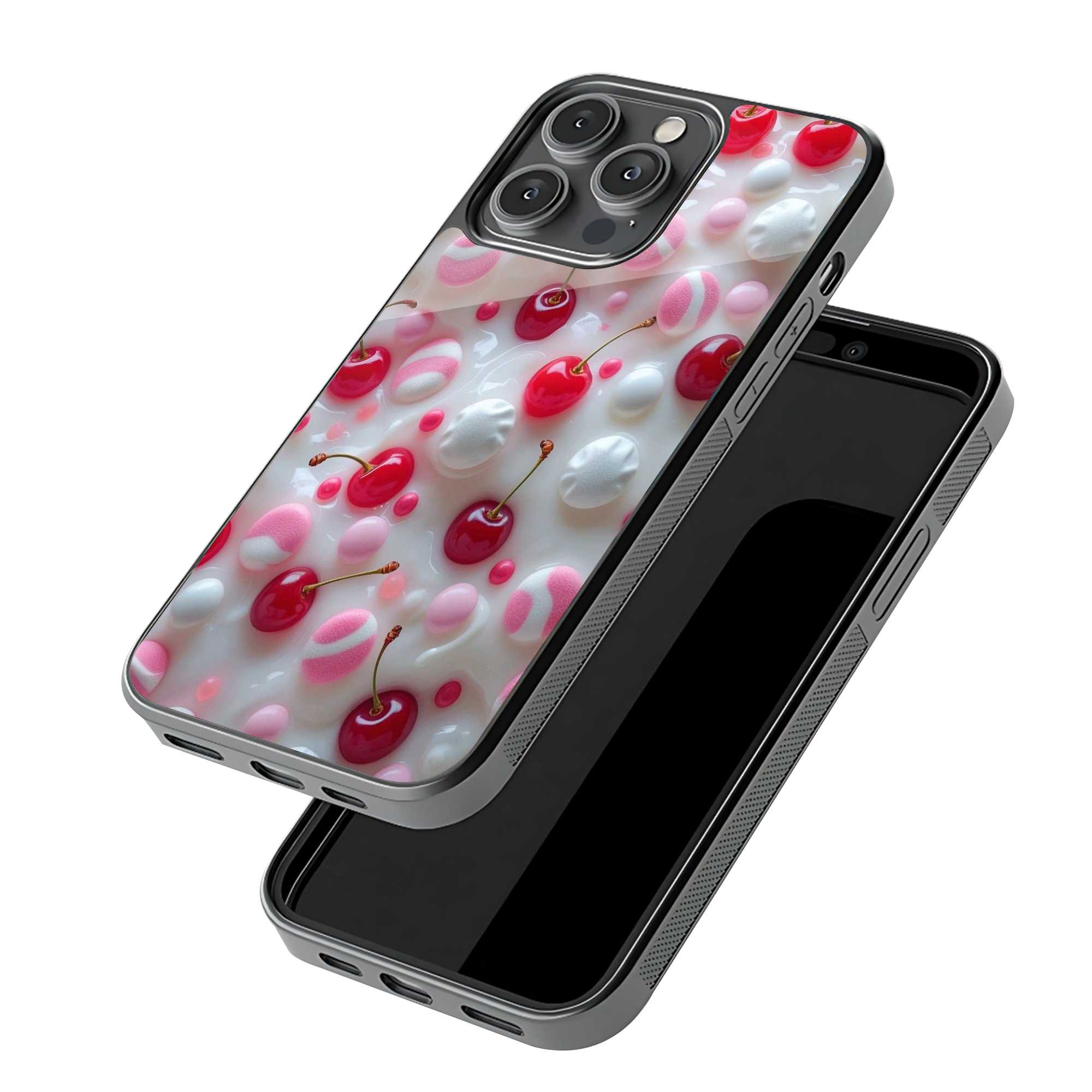 Pink Cherry Glass Case