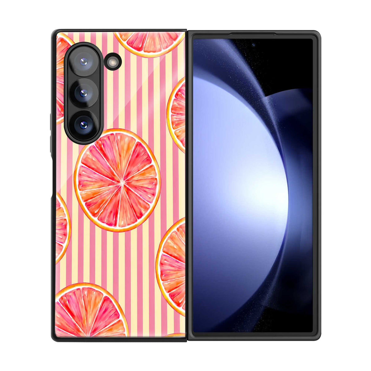 Pink Citrus Samsung Z Fold Glass Case