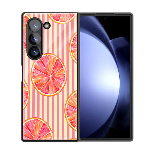 Pink Citrus Samsung Z Fold Glass Case