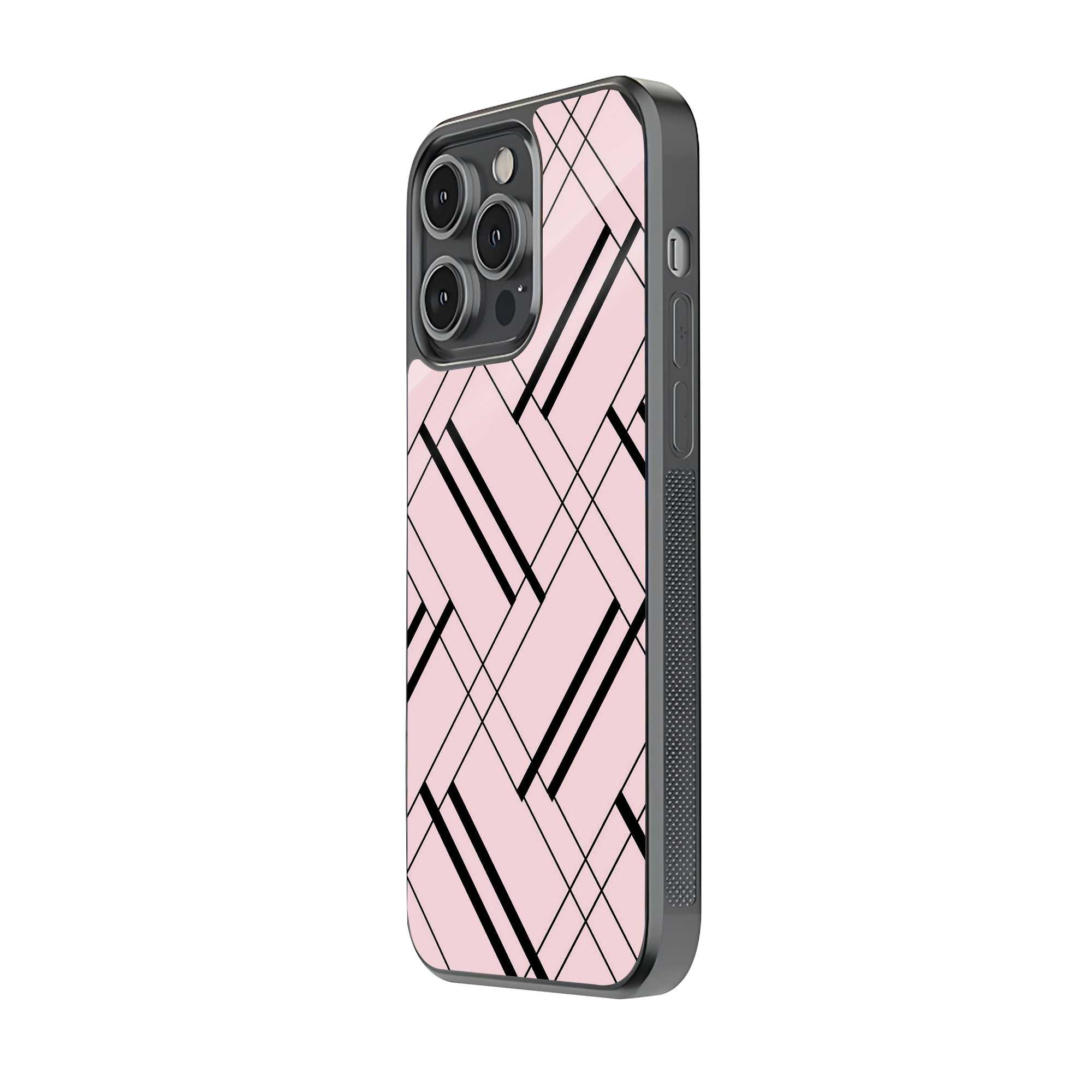 Pink Grid Glass Case Secondary image