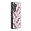 Pink Grid Samsung Z Fold Glass Case