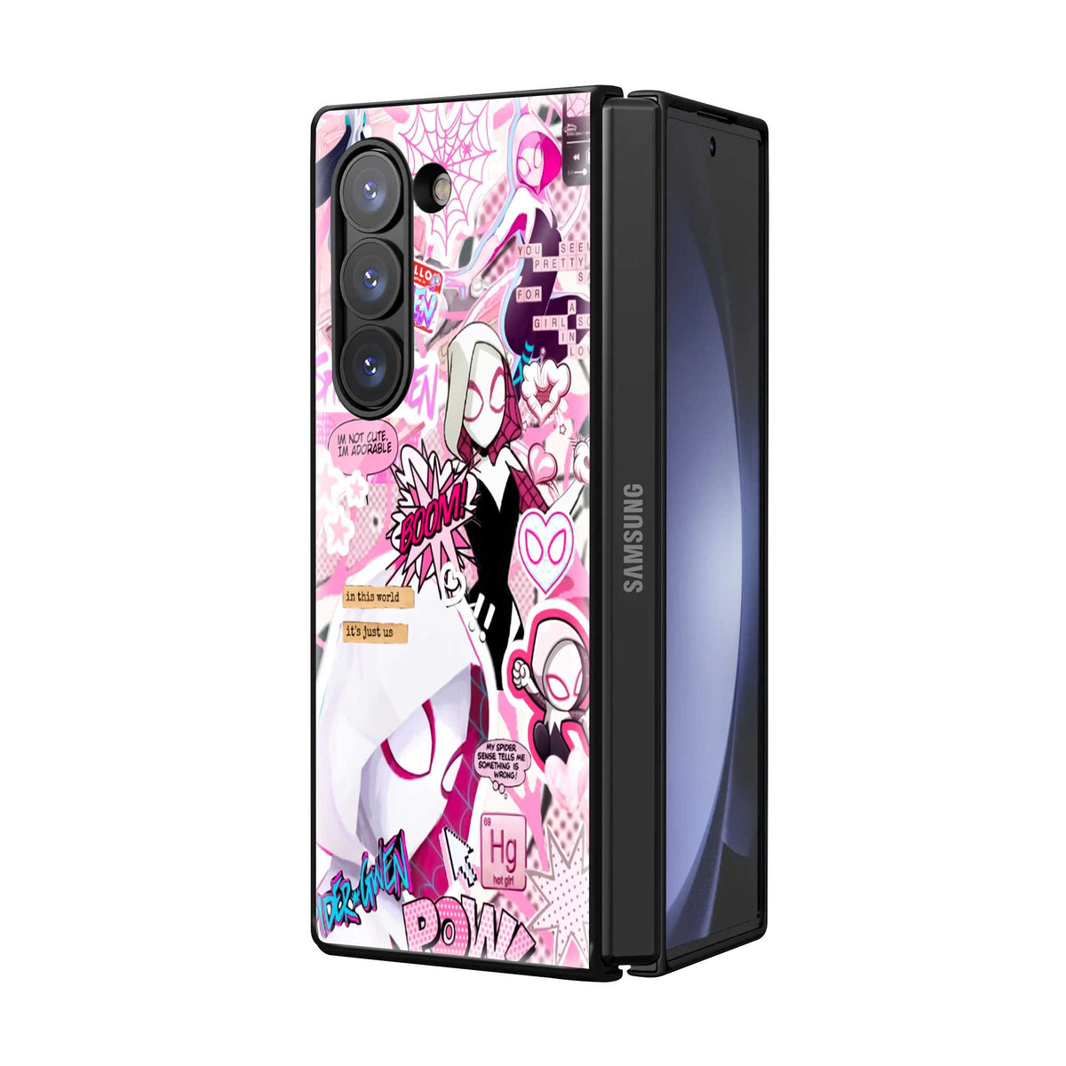 Pink Gwen Samsung Z Fold Glass Case
