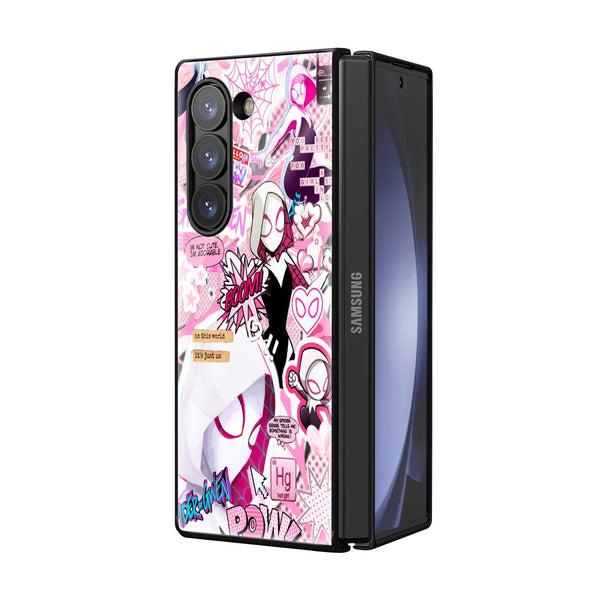 Pink Gwen Samsung Z Fold Glass Case