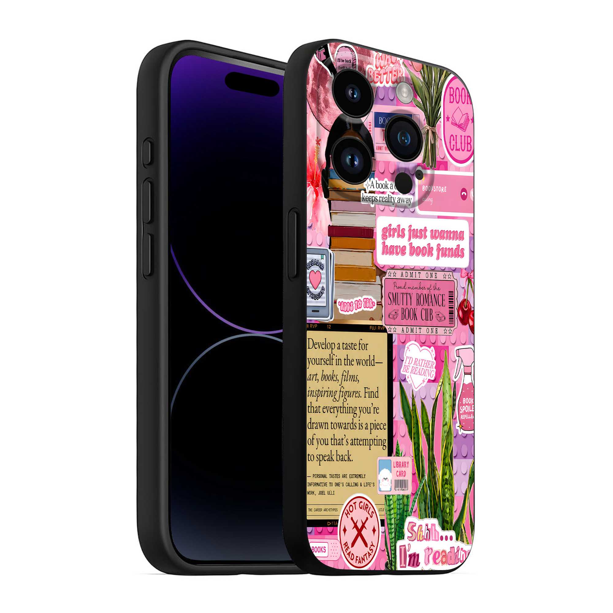 Pink Literary Aesthetic Silicone Case