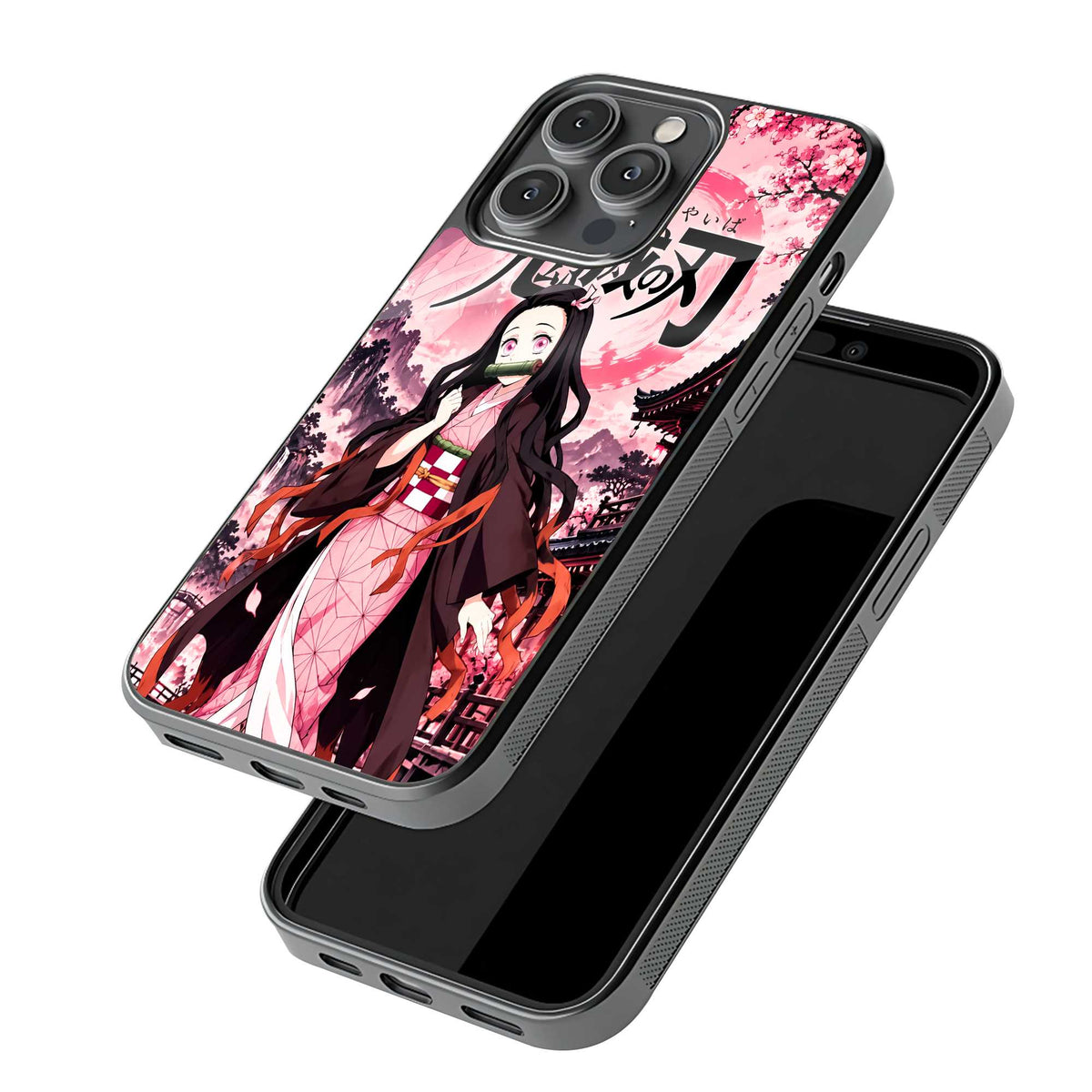 Pink Nezuko Glass Case