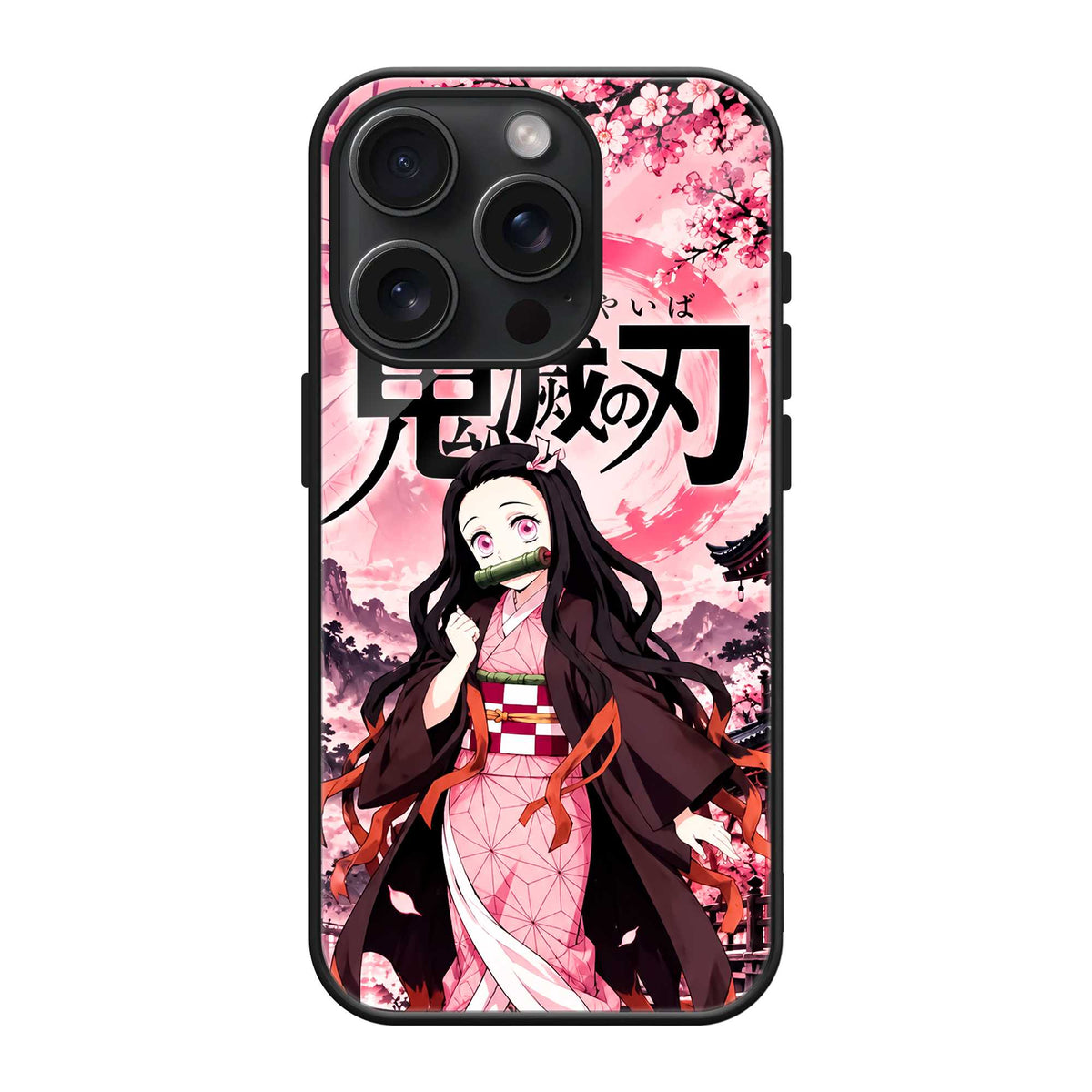 Pink Nezuko Glass Case