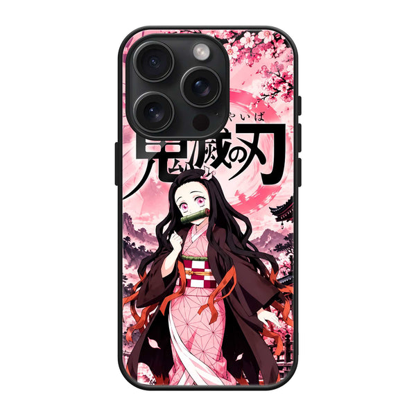 Pink Nezuko Glass Case