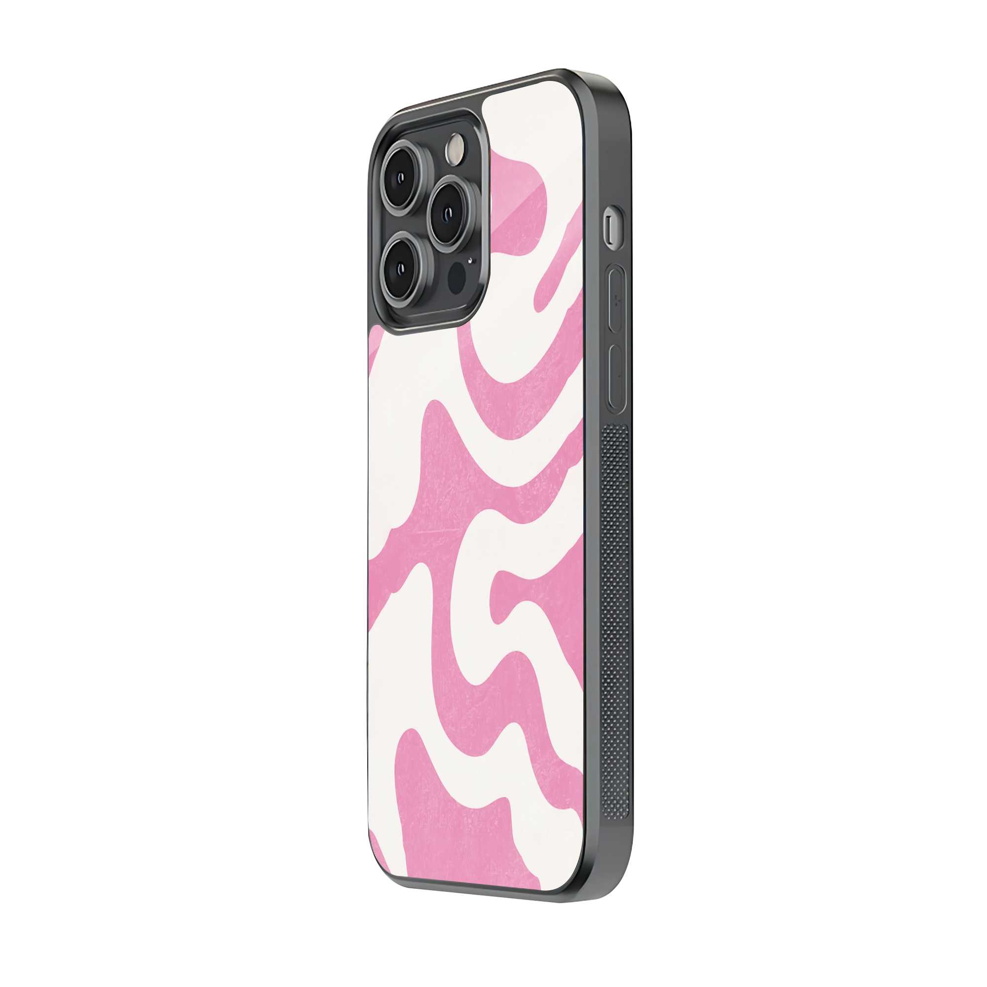 Pink Retro Waves Glass Case Secondary image