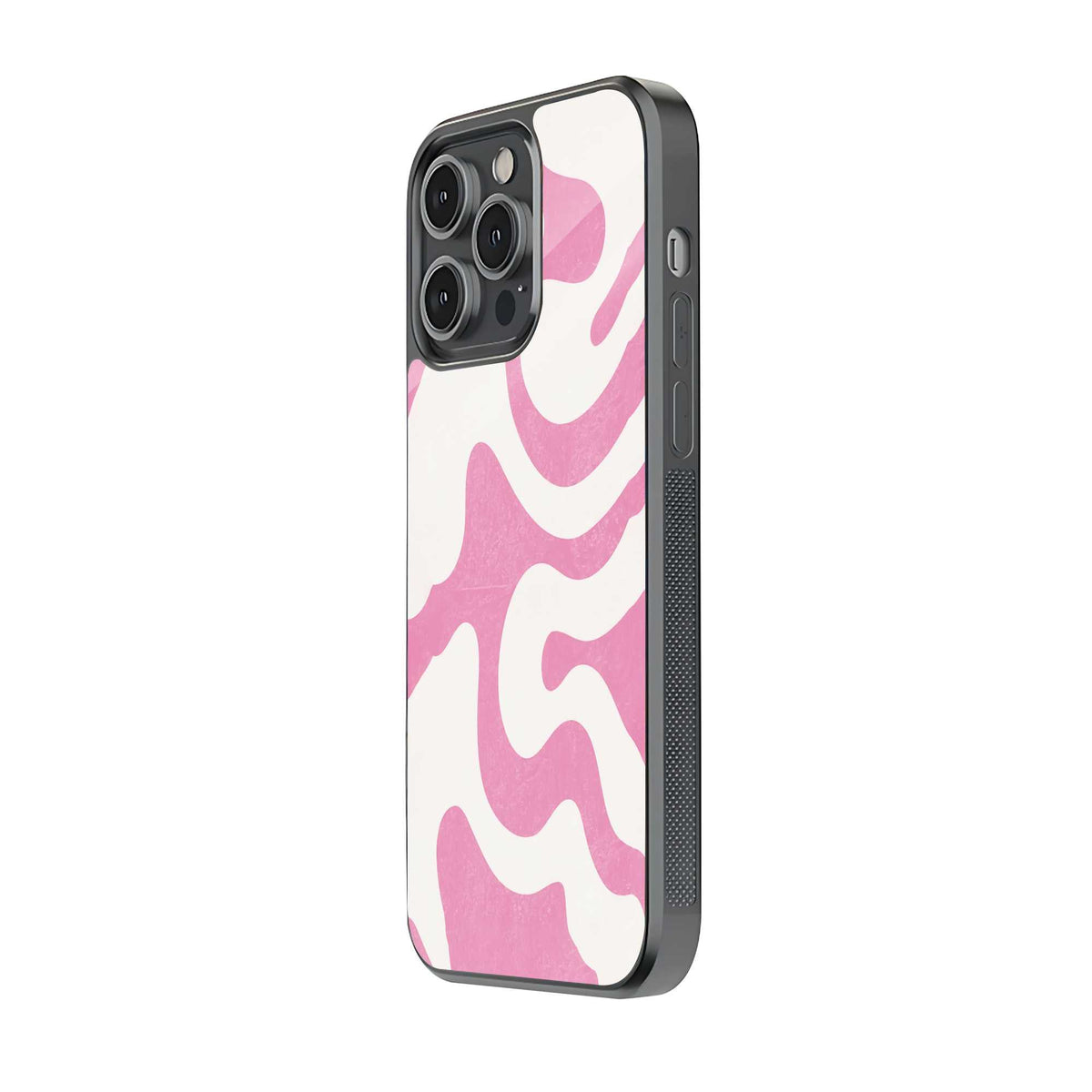 Pink Retro Waves Glass Case